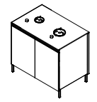 CABINET 100 with 2 BURNERS