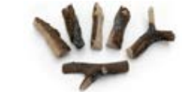 SET OF 6 CERAMIC LOGS